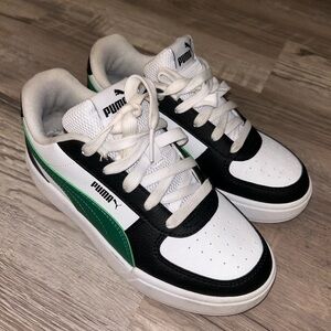 Puma Kids Sneakers - Black, White, and Green